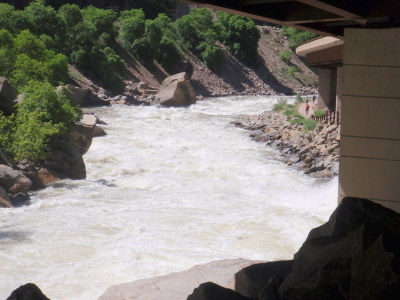 White water run below Shoshone Dam.